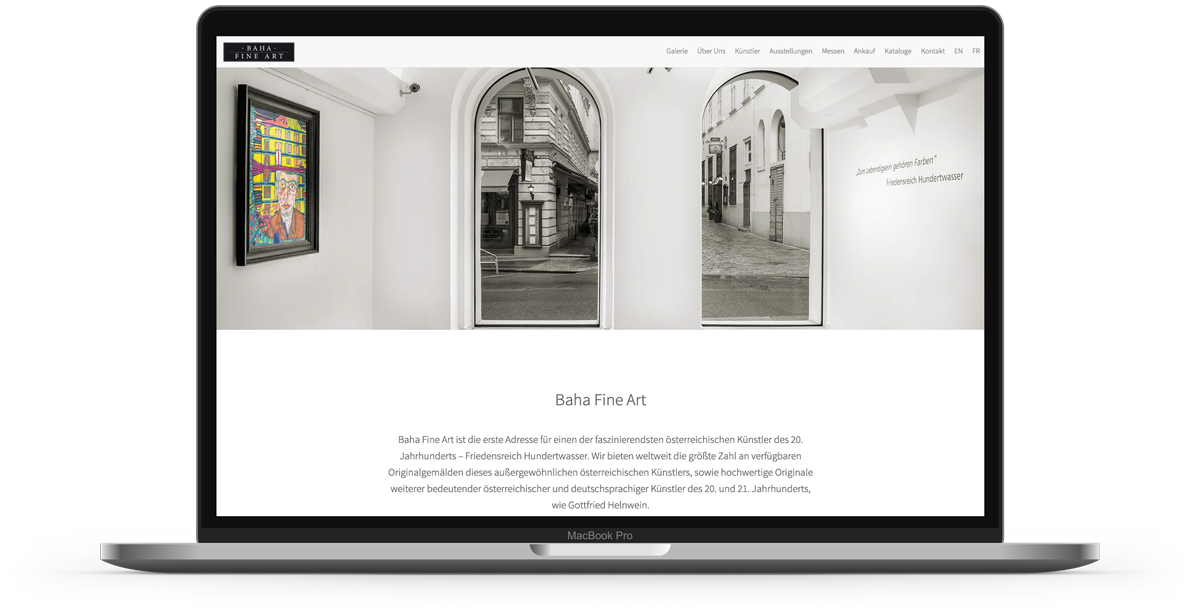 Baha Fine Art web design